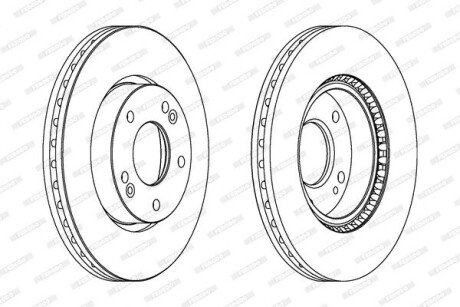 Гальмівний диск (передній) FERODO DDF1619C (фото 1)