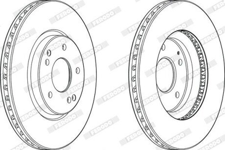 Тормозной диск (передний) FERODO DDF2091C (фото 1)