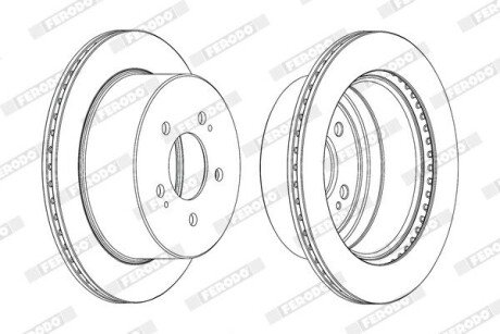 Тормозной диск (задний) FERODO DDF2170C (фото 1)