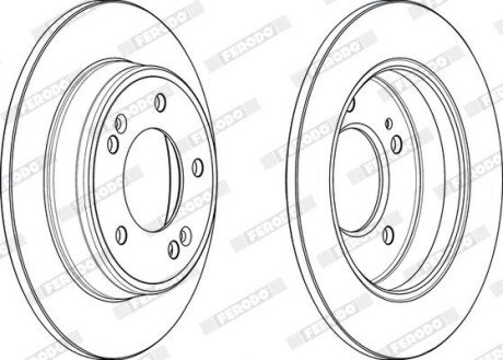 Гальмівний диск (задній) FERODO DDF2193C (фото 1)