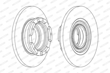 Тормозной диск (задний) FERODO DDF2472 (фото 1)