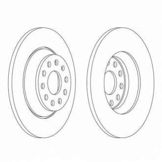 Тормозной диск (задний) FERODO DDF2506C (фото 1)