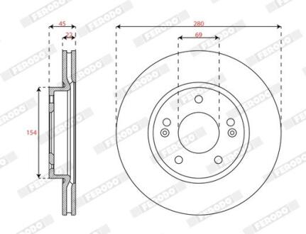 Диск гальмівний DDF3056C