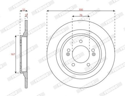 Диск гальмівний DDF3099C