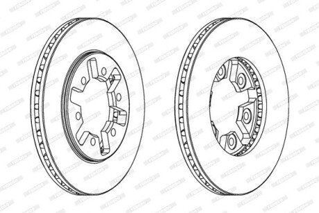 Гальмівний диск (передній) FERODO DDF626 (фото 1)