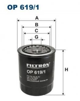 Масляный фильтр FILTRON OP 619/1 (фото 1)