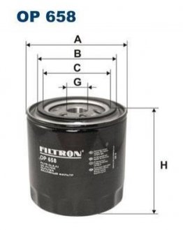 Масляний фільтр FILTRON OP 658 (фото 1)