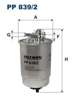Паливний фільтр FILTRON PP 839/2 (фото 1)