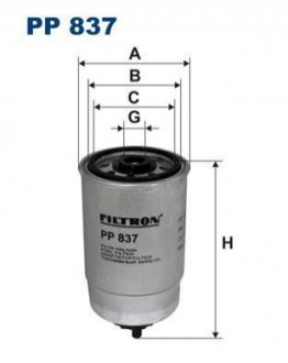 Паливний фільтр FILTRON PP 837 (фото 1)
