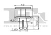 Кліпса кріплення (затискач) Fischer Automotive One (FA1) 11-20023.5 (фото 2)