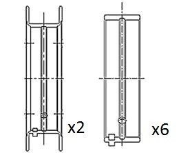 Вкладыши коренные +0.50 Opel 1.0 16V X10XE/Z10XE BM1016-050