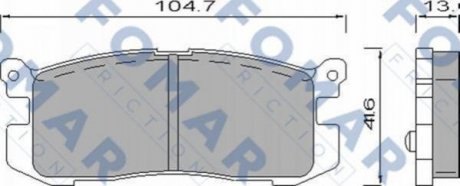 Дискові гальмівні колодки (задні) FOMAR FO 420581 (фото 1)