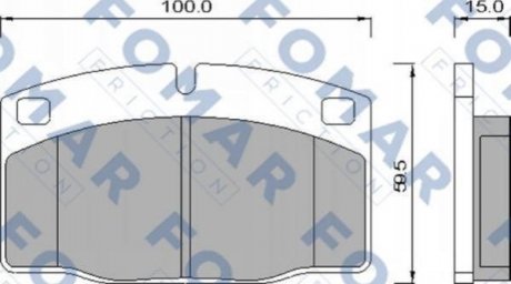 Дисковые тормозные колодки (передние) FOMAR FO 426981 (фото 1)