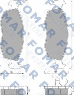Дискові гальмівні колодки (передні) FOMAR FO 478981 (фото 1)