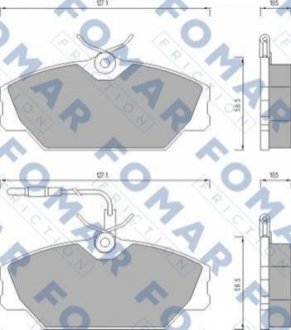 Дискові гальмівні колодки (передні) FOMAR FO 492681 (фото 1)