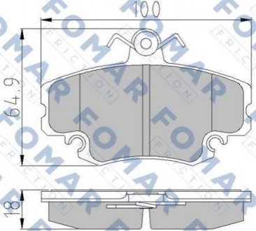 Дискові гальмівні колодки (передні) FOMAR FO 608381 (фото 1)