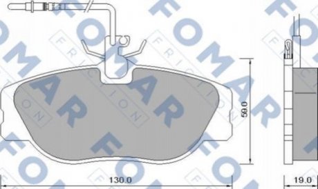 Дисковые тормозные колодки (передние) FOMAR FO 629081 (фото 1)
