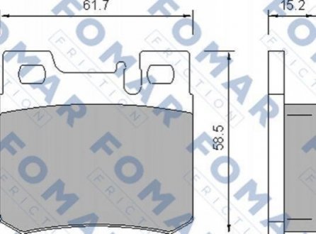 Дисковые тормозные колодки (задние) FOMAR FO 639281 (фото 1)