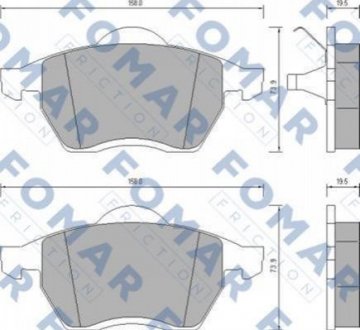 Дискові гальмівні колодки (передні) FOMAR FO 647981 (фото 1)