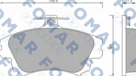 Дисковые тормозные колодки (передние) FOMAR FO 677481 (фото 1)