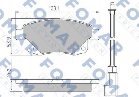 Дисковые тормозные колодки (задние) FOMAR FO 925281 (фото 1)