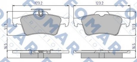 Дисковые тормозные колодки (задние) FO 926381