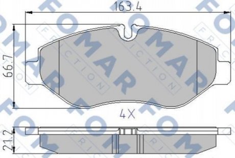 Дискові гальмівні колодки (передні) FOMAR FO 929381 (фото 1)