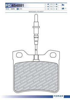 Дисковые тормозные колодки (задние) FO 454881