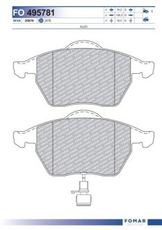 Дискові гальмівні колодки (передні) FO 495781
