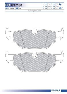 Дисковые тормозные колодки (задние) FO 637181