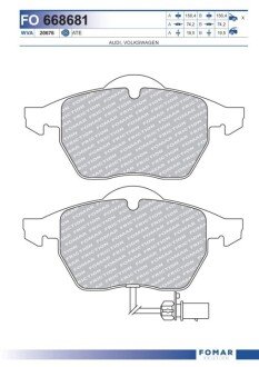 Дисковые тормозные колодки (передние) FO 668681