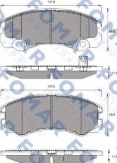 Гальмівні колодки, дискове гальмо (набір) FO684381