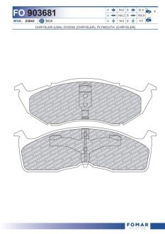 Дискові гальмівні колодки (передні) FO 903681