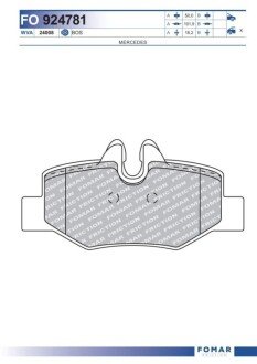 Дискові гальмівні колодки (задні) FO 924781