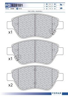 Дискові гальмівні колодки (передні) FO 928181