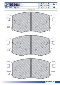 Дискові гальмівні колодки (передні) FO 932681