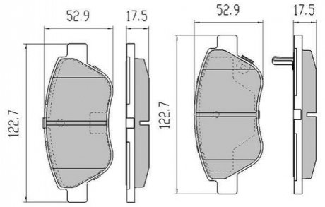 Тормозные колодки (передние) FBP121801