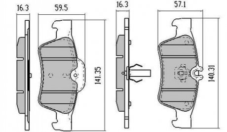 Гальмівні колодки (задні) FBP1350