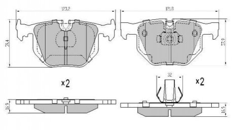Гальмівні колодки (задні) FBP1540