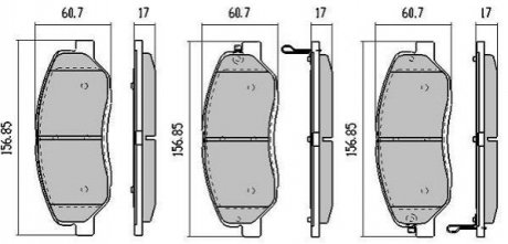 Тормозные колодки (передние) FBP1555