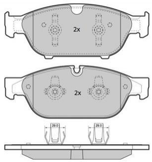 Тормозные колодки (передние) FBP1852