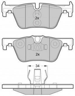 Гальмівні колодки (задні) FBP1874