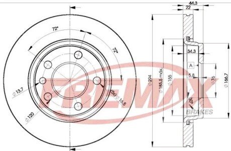 Тормозной диск (задний) FREMAX BD3021 (фото 1)