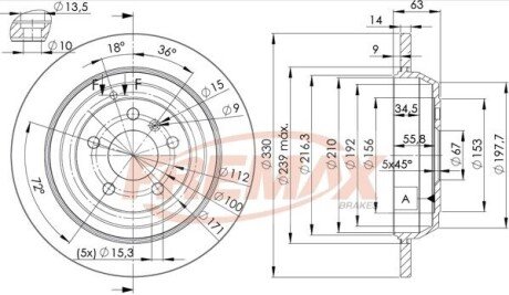 Гальмівний диск (задній) BD3508