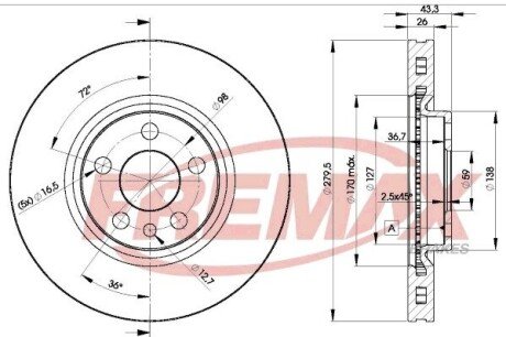 Гальмівний диск (передній) BD-4620