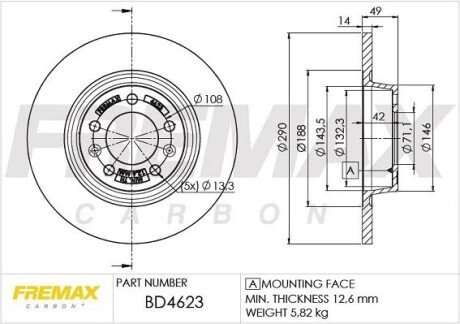 Гальмівний диск (задній) BD4623