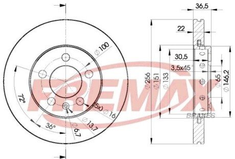 Гальмівний диск (передній) BD5602