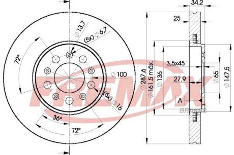 Тормозной диск (передний) BD5604