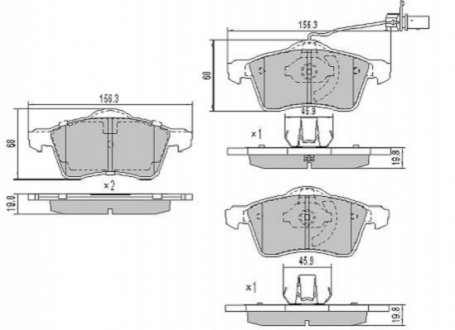 Колодки передние R15 FBP-1061-01