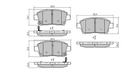 Тормозные колодки (передние) FBP1211